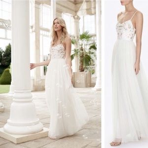 NWT Needle & Thread Bridal Embellished Tulle Gown 0